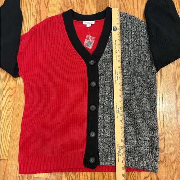 NWOT Coldwater Creek Mens Cardigan Size L Color block Preppy Outdoor Festive - Picture 6 of 6
